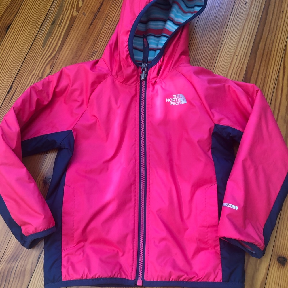 North Face Reversible Wind Fleece Jacket Girls 4T